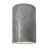Ceramic small ADA Cylinder Wall Sconce Antique Silver By Justice