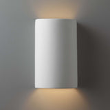 Ceramic small ADA Cylinder Wall Sconce Bisque By Justice Lifestyle View