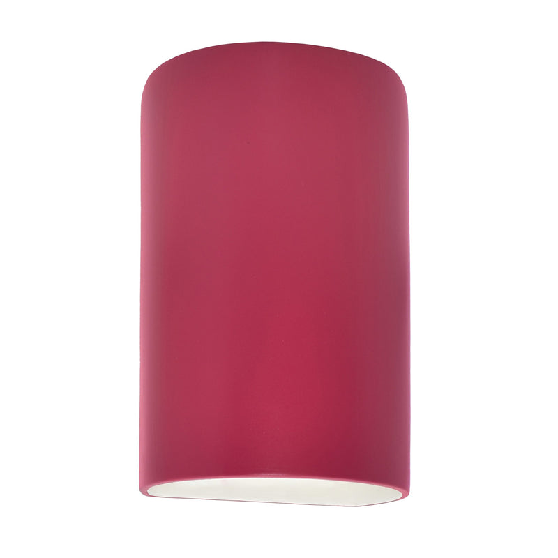 Ceramic small ADA Cylinder Wall Sconce Cerise By Justice