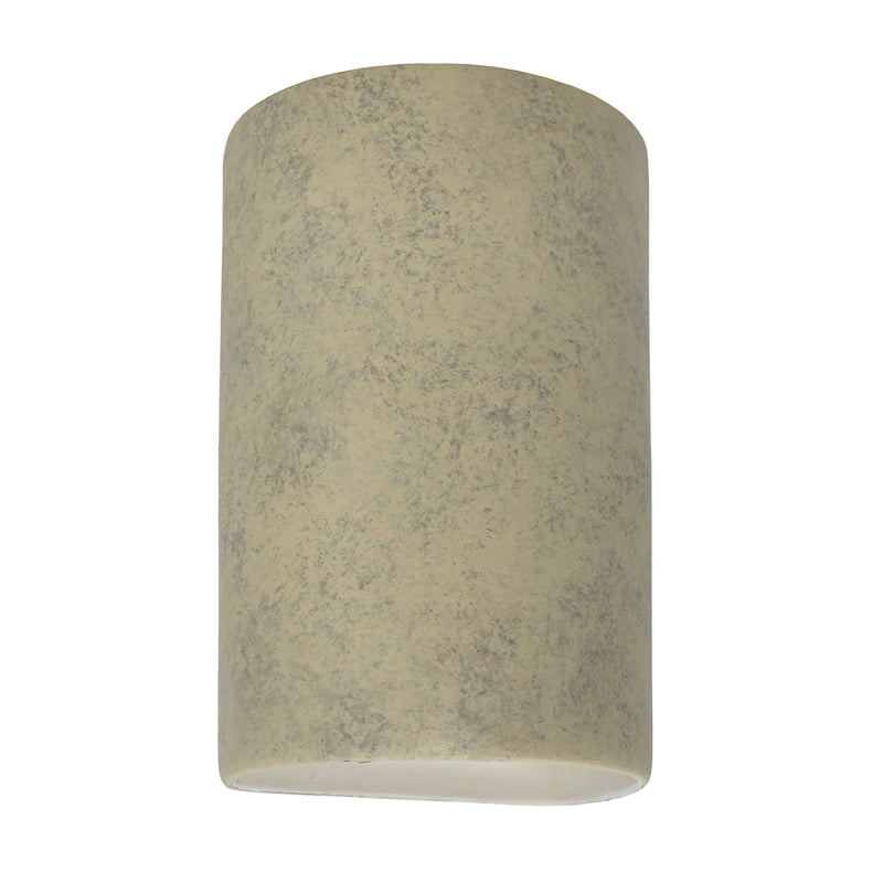 Ceramic small ADA Cylinder Wall Sconce Navarro Sand By Justice