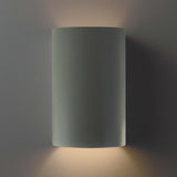 Ceramic small ADA Cylinder Wall Sconce Pewter Green By Justice Lifestyle View