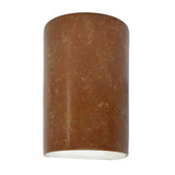 Ceramic small ADA Cylinder Wall Sconce Rust Patina By Justice