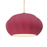 Oval Fluted Ceramic Pendant