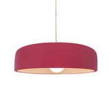 Cerise Beige Twisted Cord Ceramic Medium Spire Pendant by Justice Design