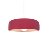 Cerise Beige Twisted Cord Ceramic Small Spire Pendant by Justice Design
