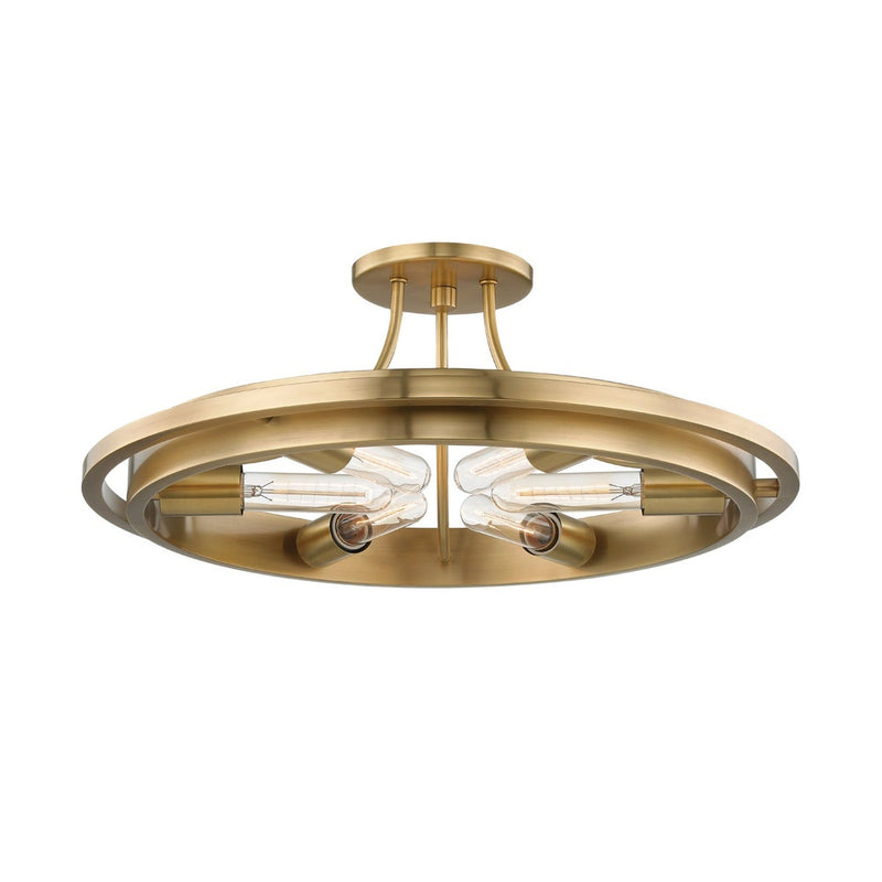 Chambers Semi Flush - Aged Brass by Hudson Valley