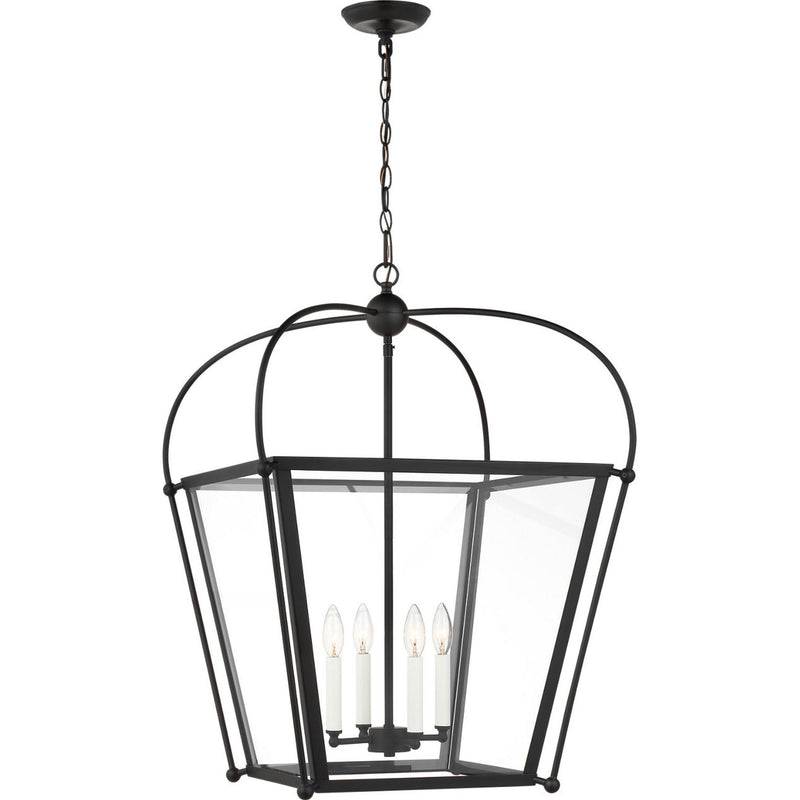 Charleston Foyer Pendant — 21", Midnight Black