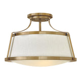 Charlotte Medium Semi-Flush Mount - Brushed Caramel - by Hinkley