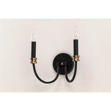 Charlton 2-Light Wall Sconce Black / Antique Brass by Maxim Lighting