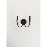 Charlton 2-Light Wall Sconce Black / Antique Brass by Maxim Lighting