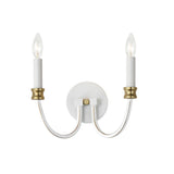 Charlton 2-Light Wall Sconce Weathered White/Gold Leaf by Maxim Lighting