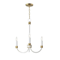 Charlton Chandelier Weathered White/Gold Leaf by Maxim Lighting