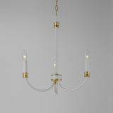 Charlton Chandelier Weathered White/Gold Leaf by Maxim Lighting