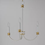 Charlton Chandelier Weathered White/Gold Leaf by Maxim Lighting