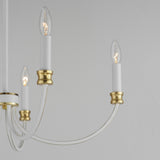 Charlton Chandelier Weathered White/Gold Leaf by Maxim Lighting