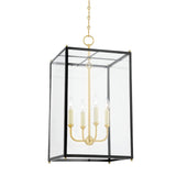 Chaselton Lantern - 15 Inch - Aged Brass with Darkest Blue by Hudson Valley