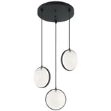 Chatoyant 3 Light Suspension Matte Black By Matteo 