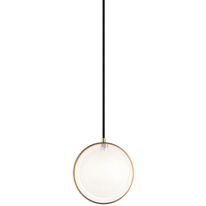 Chatoyant Pendant Light Aged Gold Brass By Matteo - Front View
