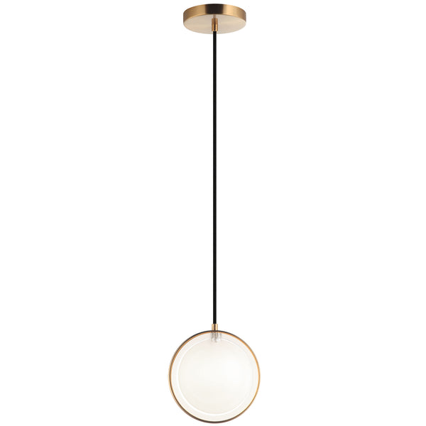 Chatoyant Pendant Light Aged Gold Brass By Matteo