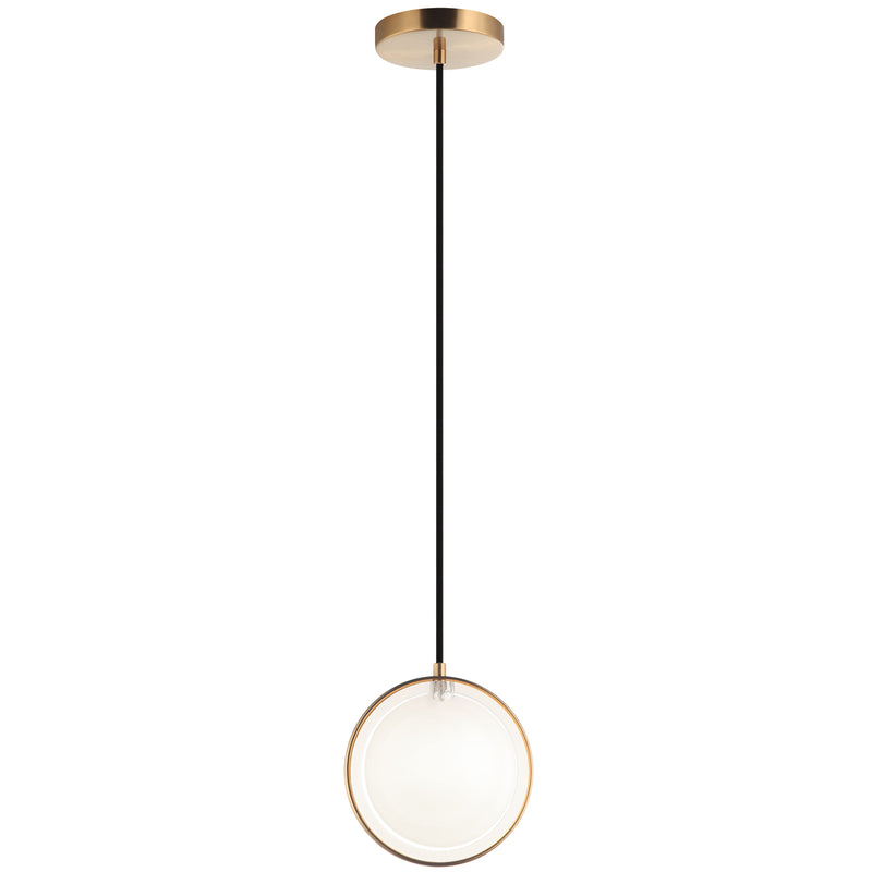 Chatoyant Pendant Light Aged Gold Brass By Matteo