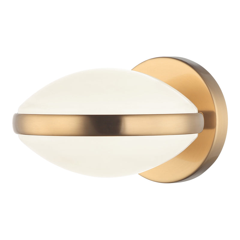 Chatoyant Wall Sconce Aged Gold Brass