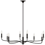 Chatsworth Chandelier Medium Aged Iron By Visual Comfort Studio - Front View