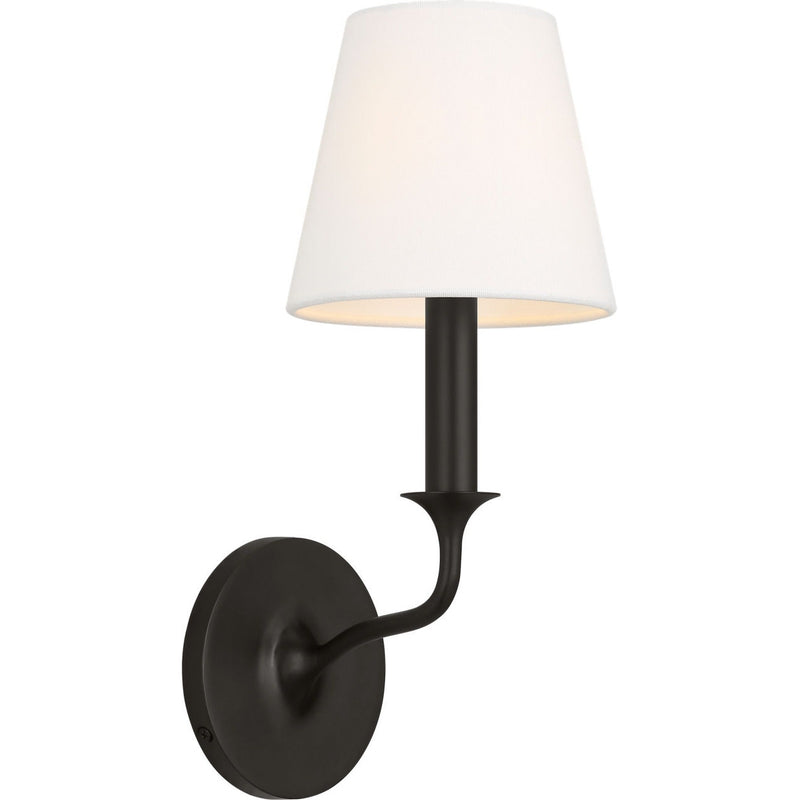Chatsworth Wall Sconce — White Linen, Aged Iron | Aged Iron