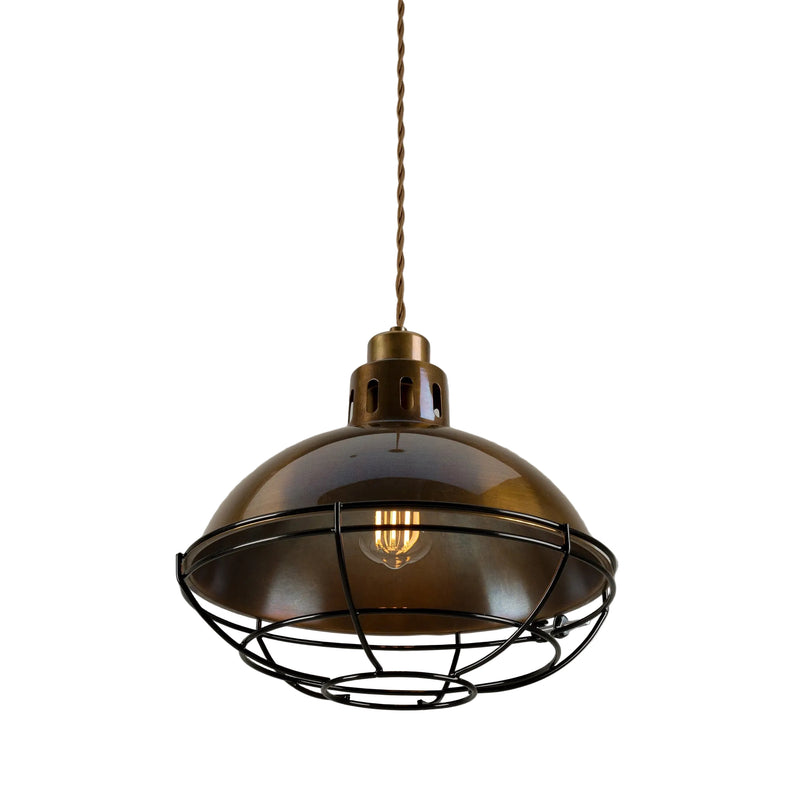 Chester Cage Pendant - Antique Brass