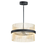 Chimes 5CCT Select Pendant by ET2 - 24 Inch, Black / Satin Brass