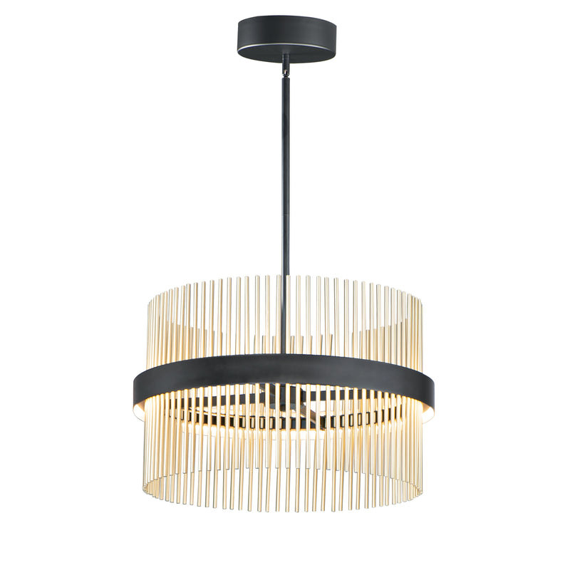 Chimes 5CCT Select Pendant by ET2 - 24 Inch, Black / Satin Brass
