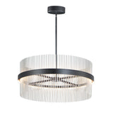 Chimes 5CCT Select Pendant by ET2 - 36 Inch, Black / Satin Nickel