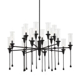 Chisel 16 Light Chandelier by Hudson Valley in Black Iron