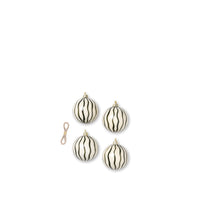 Christmas Glass Ornaments Lines - Green by Ferm Living
