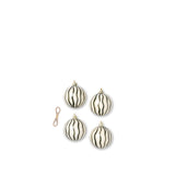 Christmas Glass Ornaments Lines - Green by Ferm Living