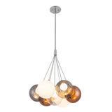 Chrome-Mix Glass 17inch Bolla Chandelier by Kuzco Lighting