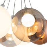 Chrome-Mix Glass 17inch Bolla Chandelier by Kuzco Lighting Bulb Details