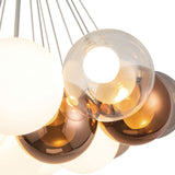 Chrome-Mix Glass 28inch Bolla Chandelier by Kuzco Lighting Bulb Details