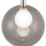 Chrome-Smoked Glass Bolla Pendant by Kuzco Lighting Bulb Details