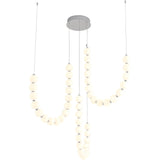 Chrome Akoya 3-Head Chandelier without Remote Driver by Alora Lighting