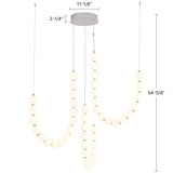 Chrome Akoya 3-Head Chandelier with Remote Driver by Alora Lighting Dimensions