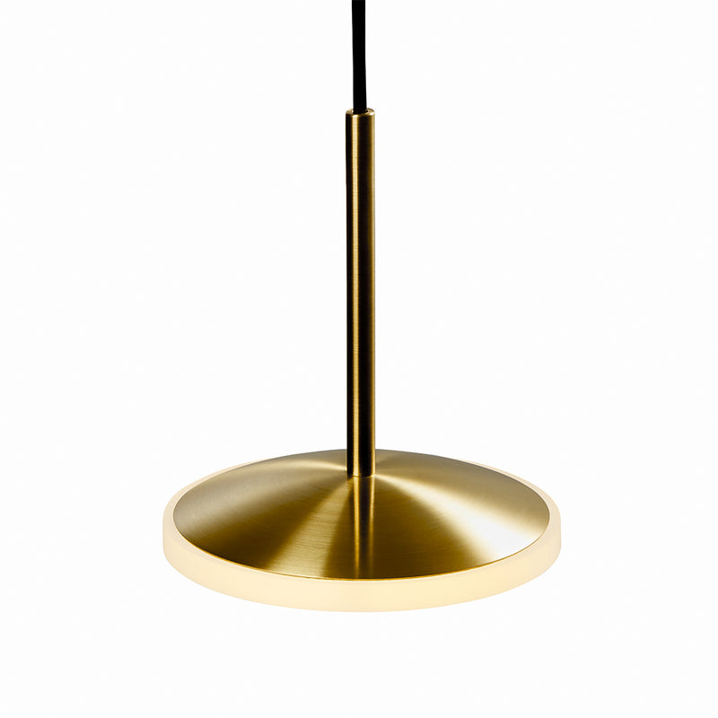 Chrona Dish Horizontal Pendant Light, Finish: Brass, Size: Small