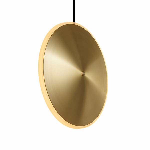 Chrona Dish Vertical Pendant Light, Finish: Brass, Size: Medium