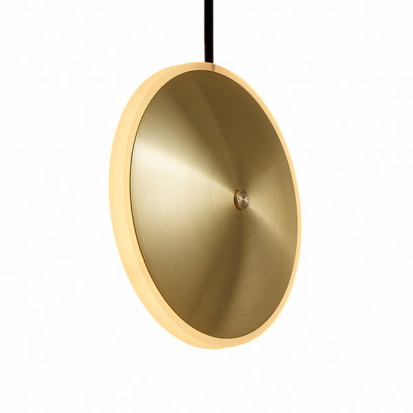 Chrona Dish Vertical Pendant Light, Finish: Brass, Size: Small