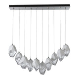 Chrysalis 10-Light Crystal Linear Suspension Large, by Hubbardton Forge