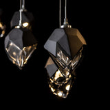 Chrysalis 10-Light Crystal Linear Suspension Small detail, by Hubbardton Forge