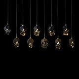 Chrysalis 10-Light Crystal Linear Suspension Small detail, by Hubbardton Forge