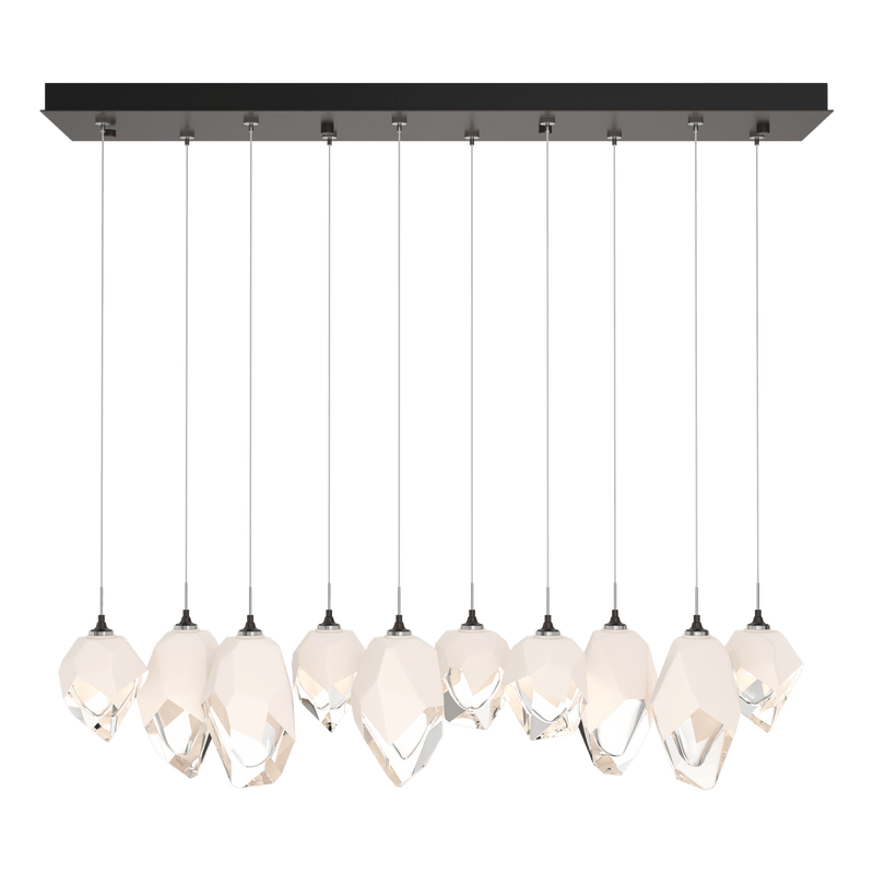 Chrysalis 10 Light Mixed Crystal Pendant Oil Rubbed Bronze WP Long By Hubbardton Forge
