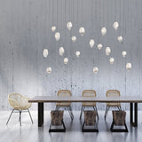 Chrysalis 10 Light Mixed Crystal Pendant White WP Standard By Hubbardton Forge Lifestyle View