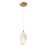 Chrysalis 1 Light Crystal Pendant Medium Modern Brass WP By Hubbardton Forge