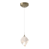 Chrysalis 1 Light Crystal Pendant Small Soft Gold WP By Hubbardton Forge